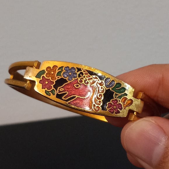 Vtg unicorn cuff bracelet - Picture 5 of 13